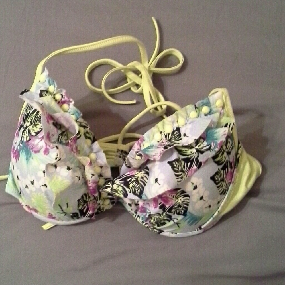 Victoria's Secret Push Up Floral Swim Top
